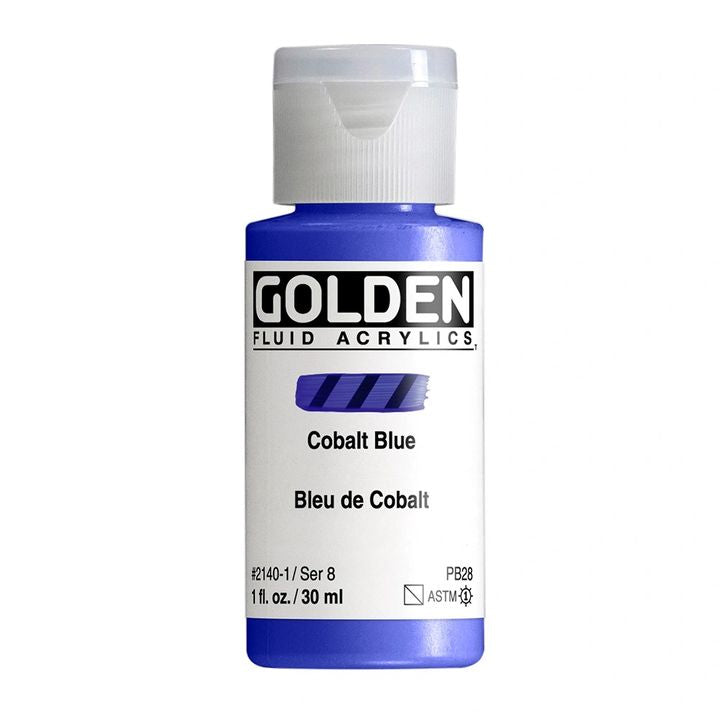Farba akrylowa GOLDEN Fluid 118 ml – 2140 błękit kobaltowy