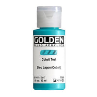 Farba akrylowa GOLDEN Fluid 118 ml – 2145 niebiesko-zielony kobaltowy
