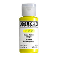 Farba akrylowa GOLDEN Fluid 118 ml – 2191 żółcień hansa nieprzezroczysta