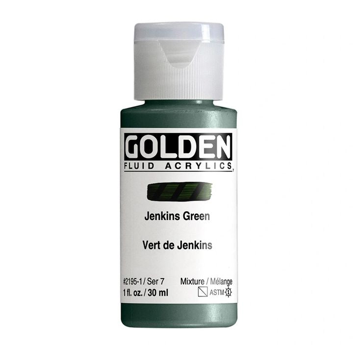 Farba akrylowa GOLDEN Fluid 118 ml – 2195 jenkins zielona
