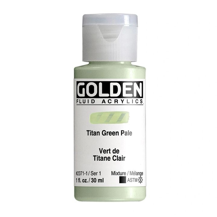 Farba akrylowa GOLDEN Fluid 118 ml – 2371 tytanowy blady zielony