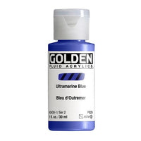 Farba akrylowa GOLDEN Fluid 118 ml – 2400 niebieska ultramaryna