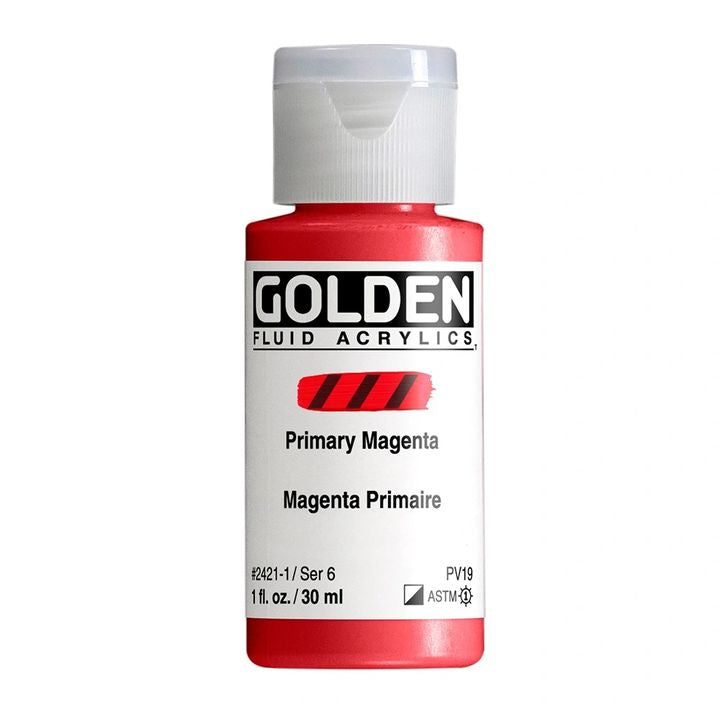 Farba akrylowa GOLDEN Fluid 118 ml – 2421 magenta