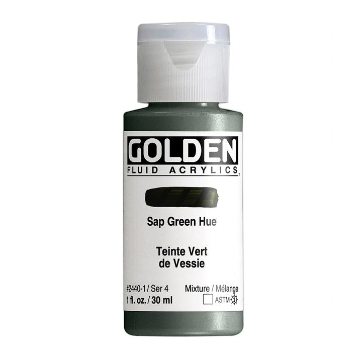 Farba akrylowa GOLDEN Fluid 118 ml – 2440 odcień soczystej zieleni