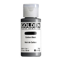Farba akrylowa GOLDEN Fluid 30 ml – 2040 czarny węglowy