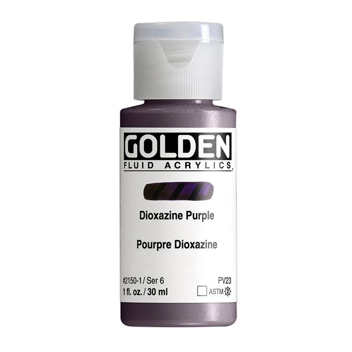 Farba akrylowa GOLDEN Fluid 30 ml – 2150 fioletowy dioksazynowy