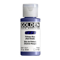 Farba akrylowa GOLDEN Fluid 30 ml – 2260 błękit ftalowy (odcień czerwony)