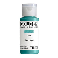 Farba akrylowa GOLDEN Fluid 30 ml – 2369 niebiesko-zielony