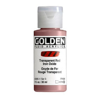 Farba akrylowa GOLDEN Fluid 30 ml – 2385 czerwony tlenek żelaza transparentny
