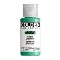 Farba akrylowa GOLDEN Fluid 30 ml – 2443 zieleń viridianowa odcień