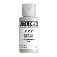Farba akrylowa GOLDEN Fluid Interference 118 ml – 2466 zielona