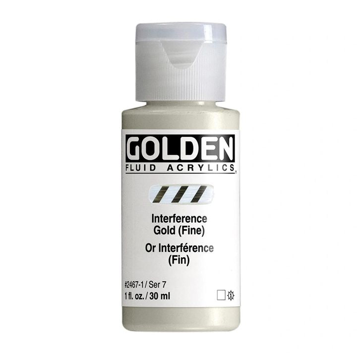 Farba akrylowa GOLDEN Fluid Interference 30 ml – 2467 złoty