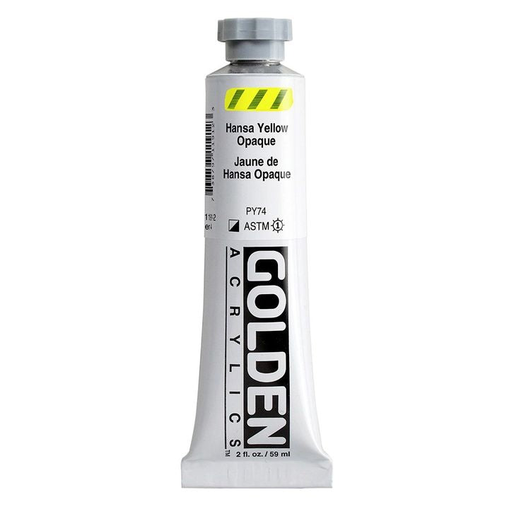 Farba akrylowa GOLDEN Heavy Body 148 ml – 1191 żółcień hansa nieprzezroczysta