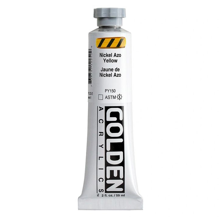 Farba akrylowa GOLDEN Heavy Body 148 ml – 1225 niklowa azo żółta