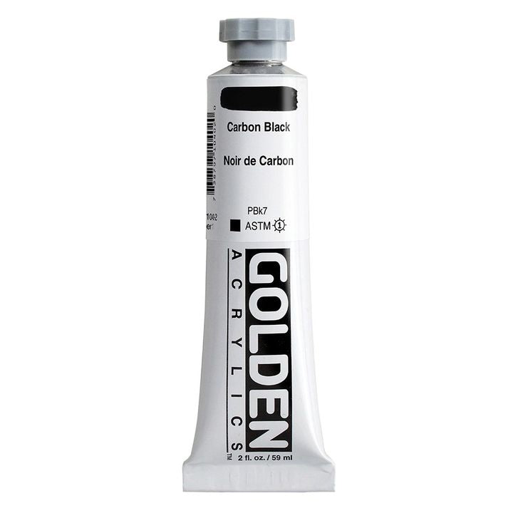 Farba akrylowa GOLDEN Heavy Body 59 ml – 1040 czarna węglowa