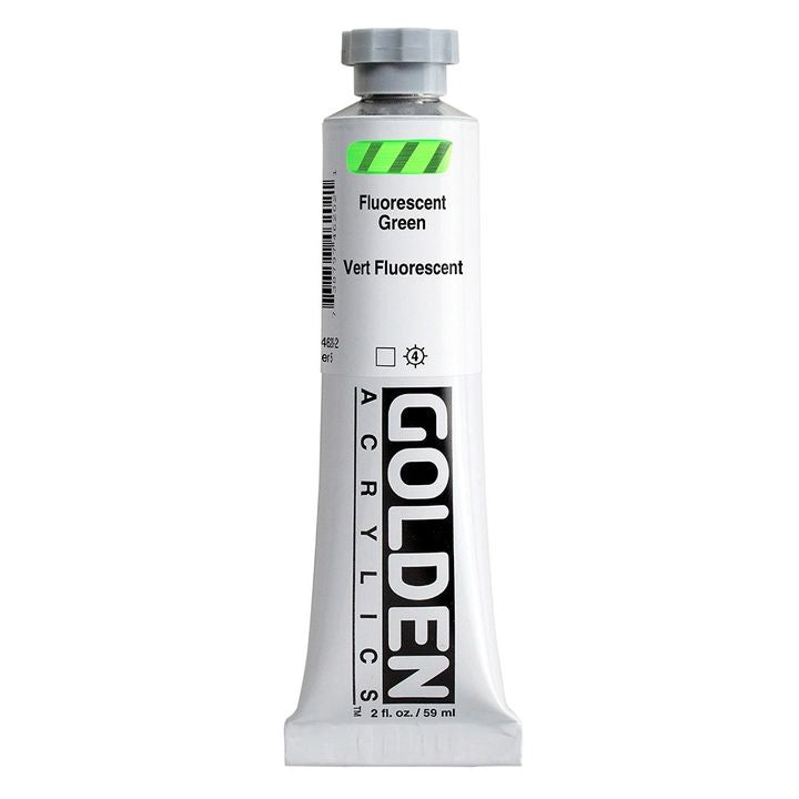 Farba akrylowa GOLDEN Heavy Body Fluorescent 59 ml – 4620 zielona