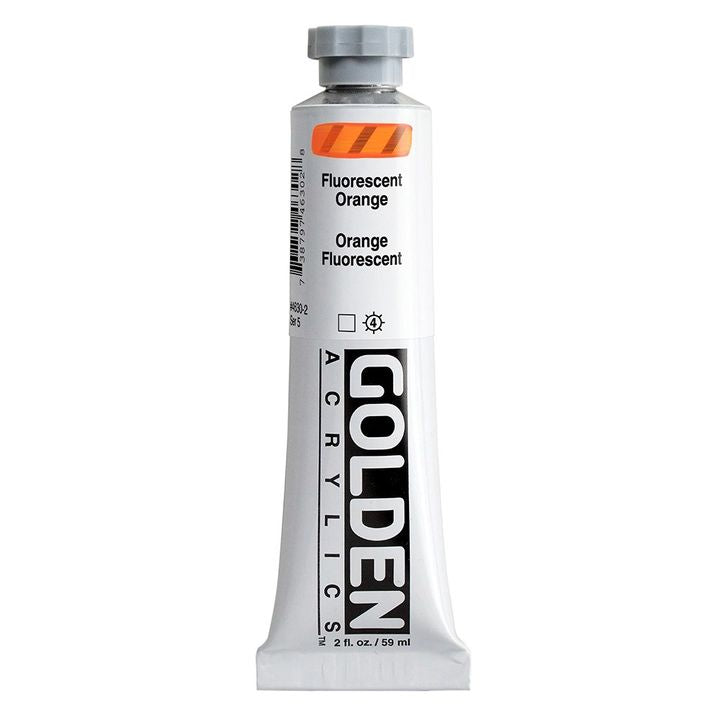 Farba akrylowa GOLDEN Heavy Body Fluorescent 59 ml – 4630 pomarańczowa