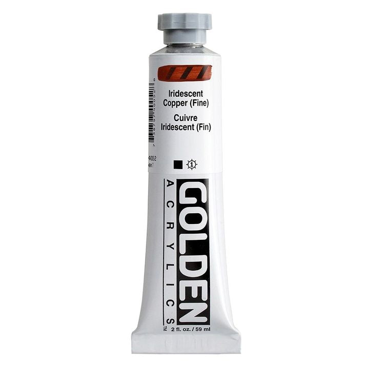 Farba akrylowa GOLDEN Heavy Body Iridescent 148 ml – 4005 miedziana