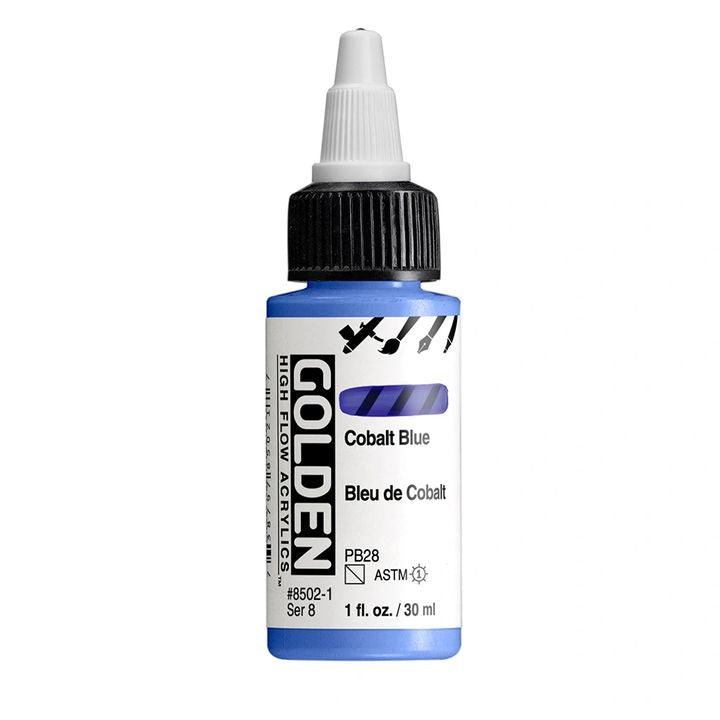Farba akrylowa GOLDEN High Flow 30 ml – 8502 błękit kobaltowy