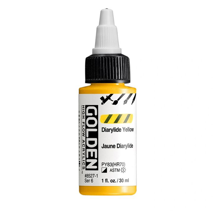 Farba akrylowa GOLDEN High Flow 30 ml – 8527 Diarylidowa Żółta