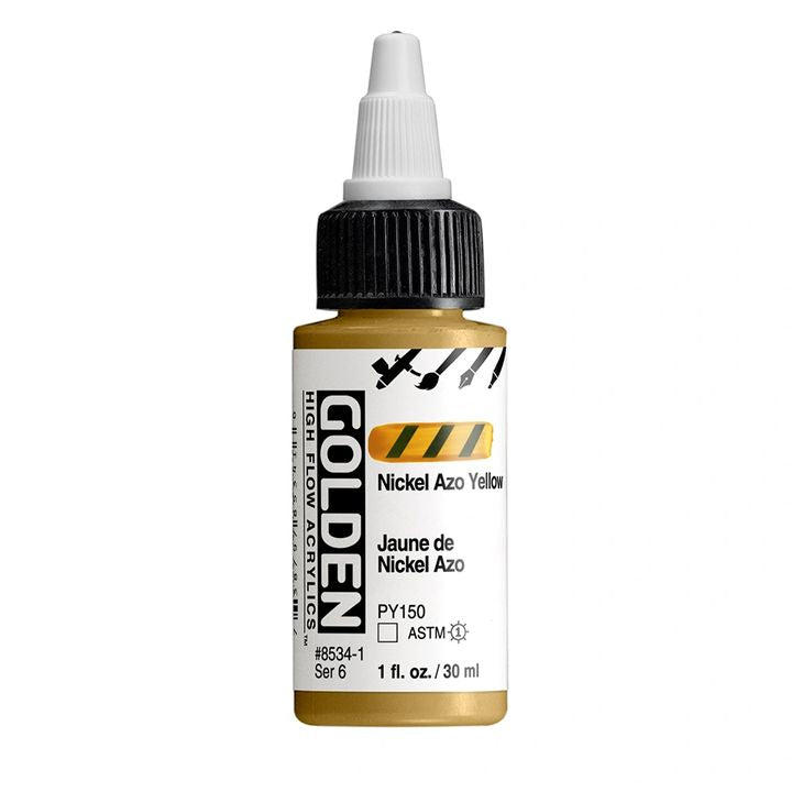 Farba akrylowa GOLDEN High Flow 30 ml – 8534 Nikiel Azo Żółta