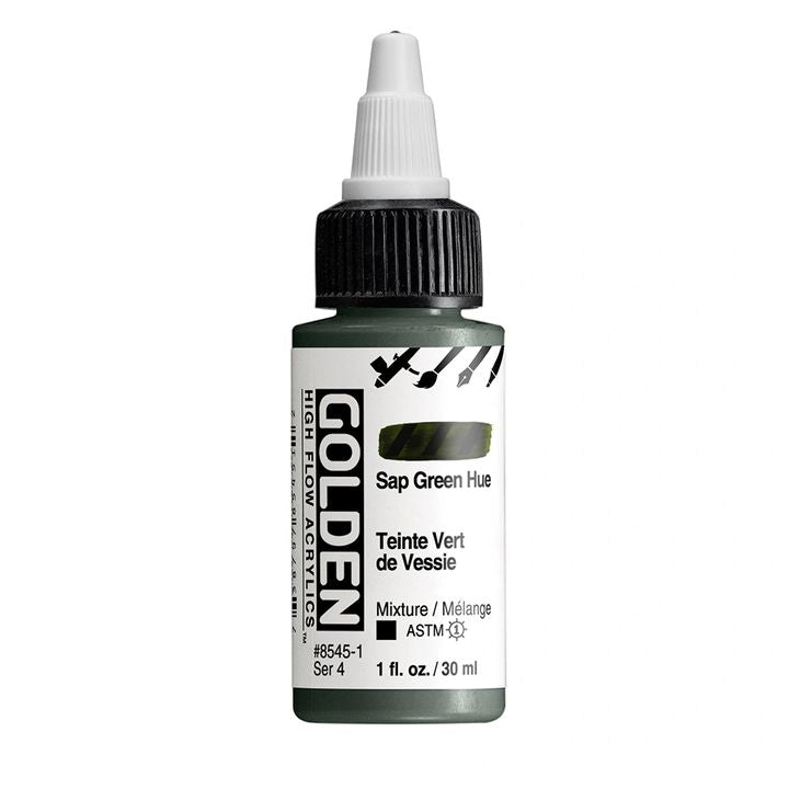 Farba akrylowa GOLDEN High Flow 30 ml – 8545 Sap zielona Hue
