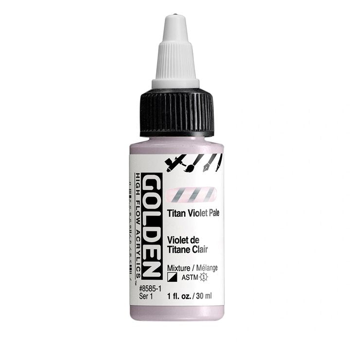 Farba akrylowa GOLDEN High Flow 30 ml – 8585 Fiolet tytanowy jasny