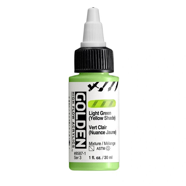 Farba akrylowa GOLDEN High Flow 30 ml – 8587 Jasna zieleń (odcień żółty)