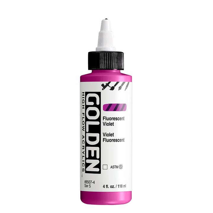 Farba akrylowa GOLDEN High Flow Fluorescent 118 ml – 8507 fioletowa
