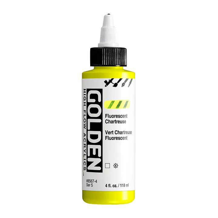 Farba akrylowa GOLDEN High Flow Fluorescent 118 ml – 8567 Chartreuse