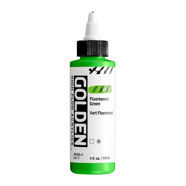 Farba akrylowa GOLDEN High Flow Fluorescent 118 ml – 8568 Zielona