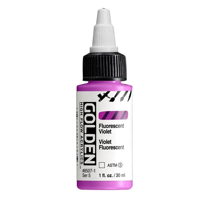 Farba akrylowa GOLDEN High Flow Fluorescent 30 ml – 8507 fioletowa