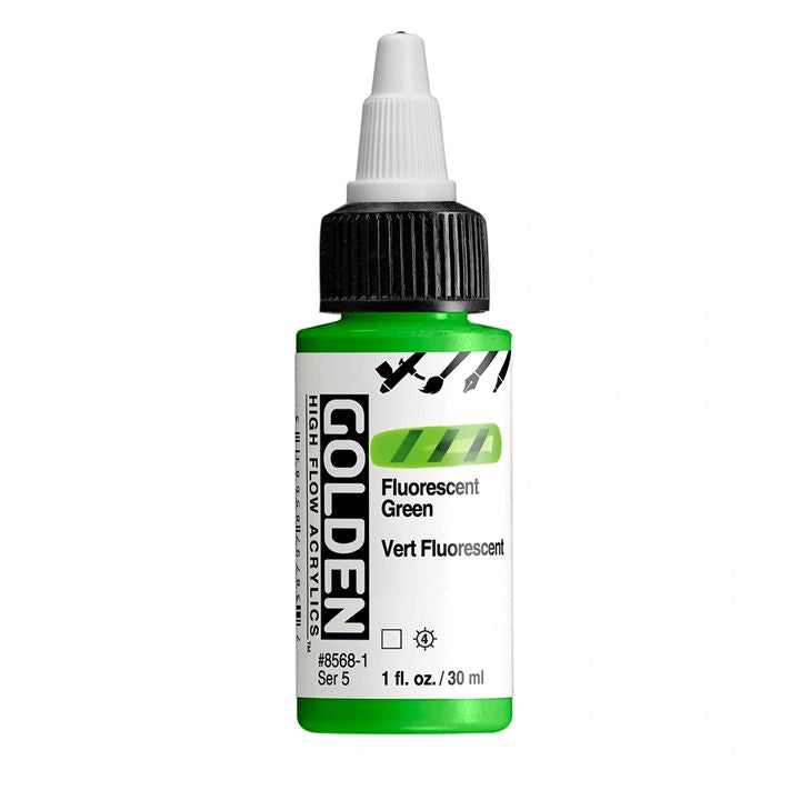 Farba akrylowa GOLDEN High Flow Fluorescent 30 ml – 8568 Zielona