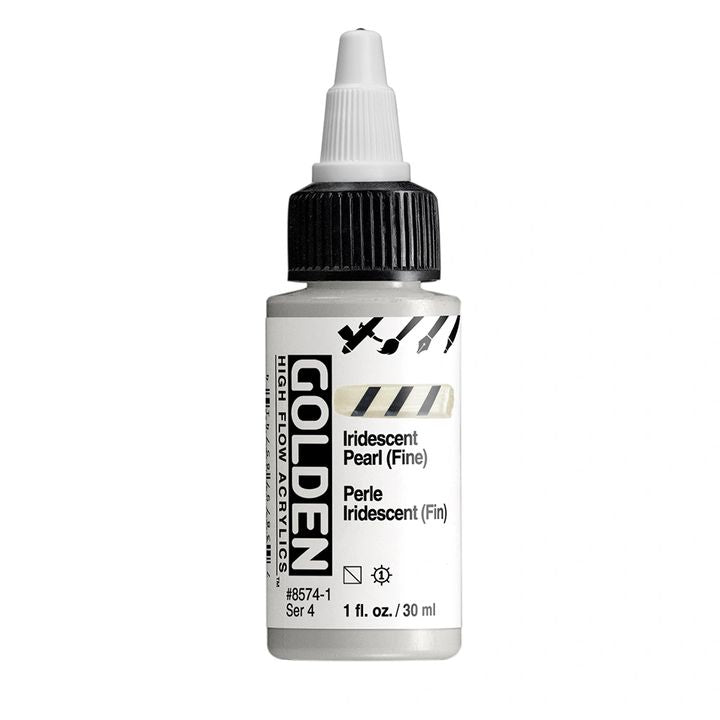 Farba akrylowa GOLDEN High Flow Iridescent 30 ml – 8574 Perłowy drobnoziarnisty