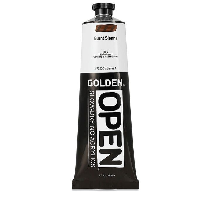 Farba akrylowa GOLDEN OPEN Slow-Drying 148 ml – 7020 Burnt Sienna