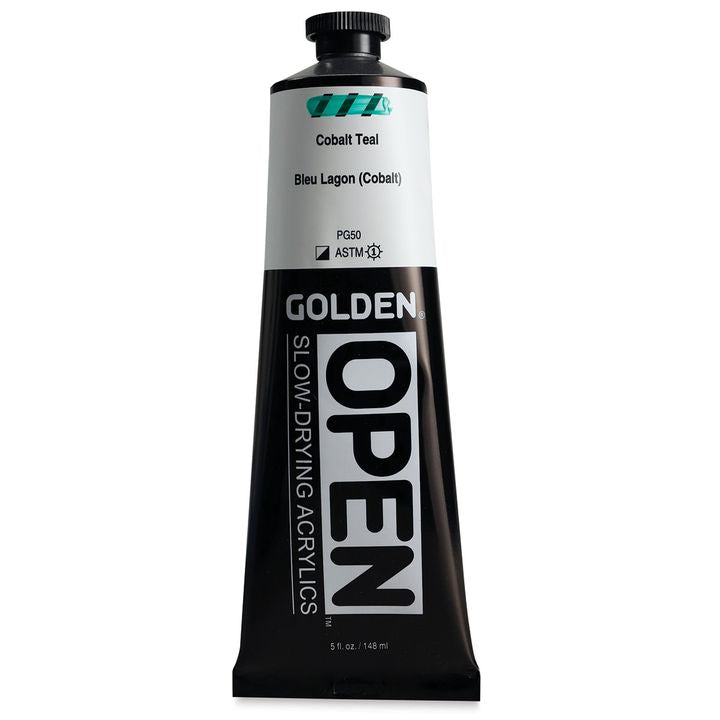 Farba akrylowa GOLDEN OPEN Slow-Drying 148 ml – 7145 kobaltowy morski