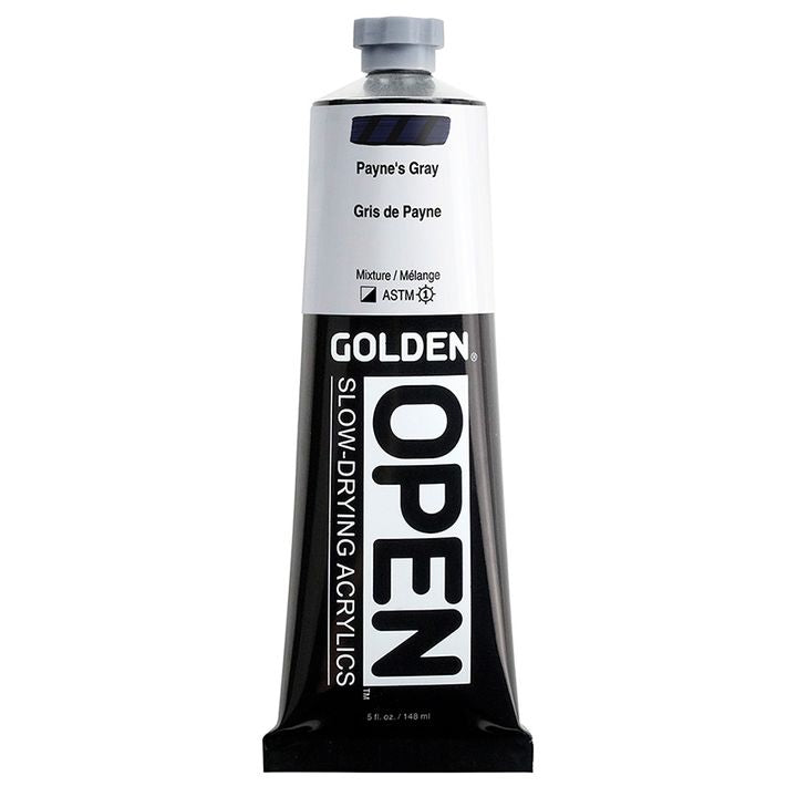 Farba akrylowa GOLDEN OPEN Slow-Drying 148 ml – 7240 Paynes szara