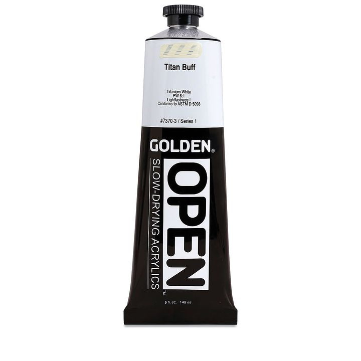 Farba akrylowa GOLDEN OPEN Slow-Drying 148 ml – 7370 krem tytanowy