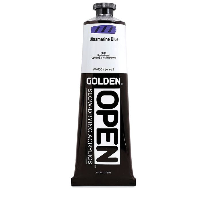 Farba akrylowa GOLDEN OPEN Slow-Drying 148 ml – 7400 Ultramarine niebieska