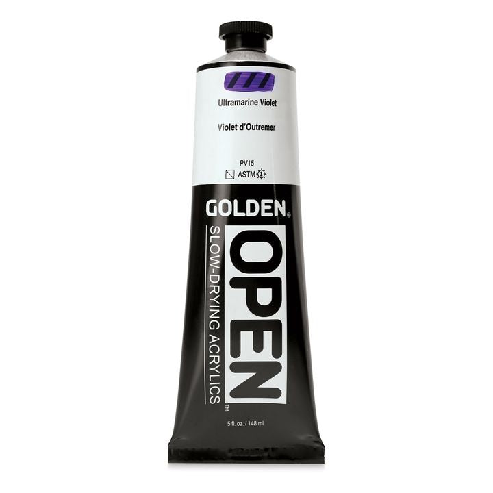 Farba akrylowa GOLDEN OPEN Slow-Drying 148 ml – 7401 Ultramarine fioletowa