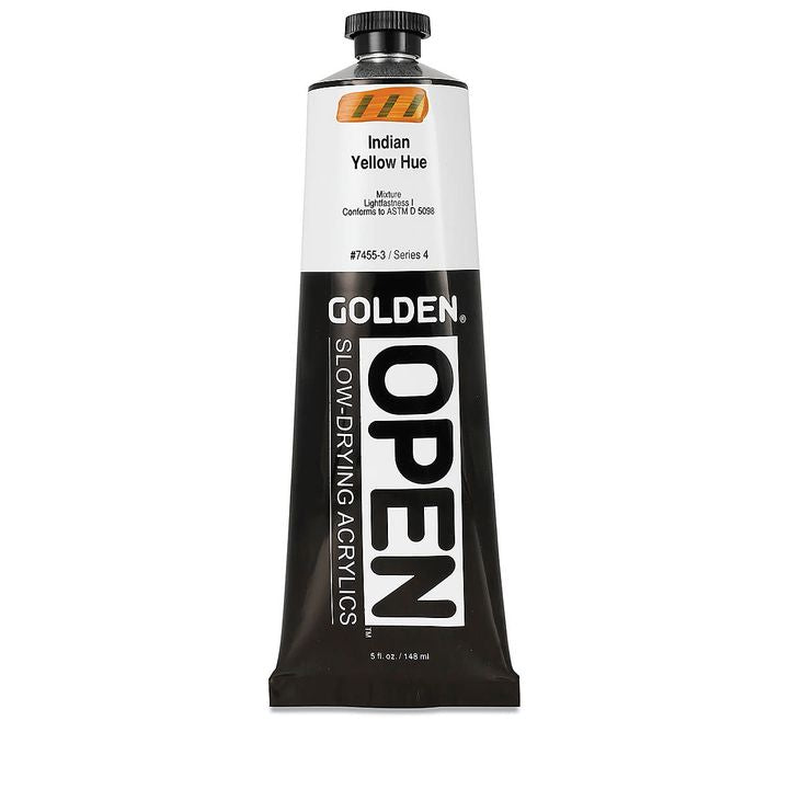 Farba akrylowa GOLDEN OPEN Slow-Drying 148 ml – 7455 Indyjska Żółta Hue