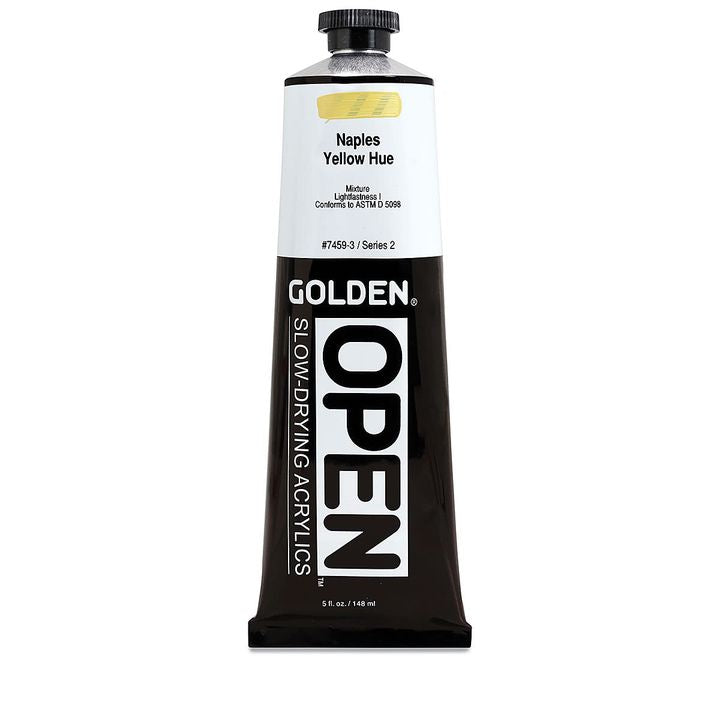 Farba akrylowa GOLDEN OPEN Slow-Drying 148 ml – 7459 Neapolitańska Żółta Hue