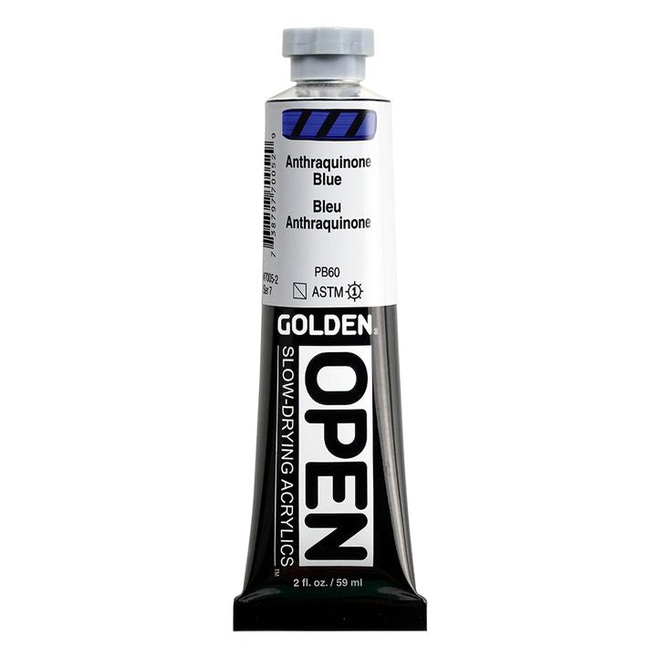 Farba akrylowa GOLDEN OPEN Slow-Drying 59 ml – 7005 Anthraquinone niebieska