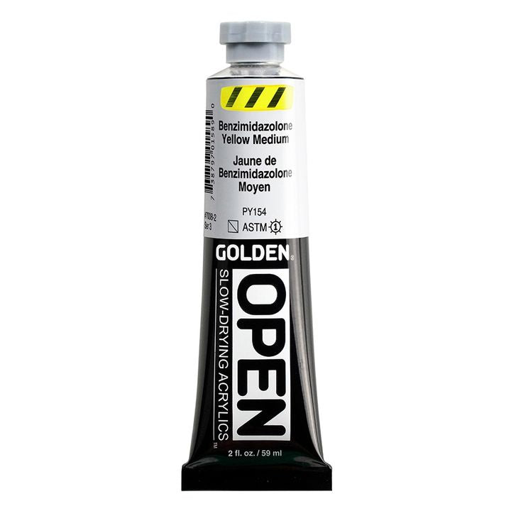Farba akrylowa GOLDEN OPEN Slow-Drying 59 ml – 7008 Średnia żółcień benzimidazolowa