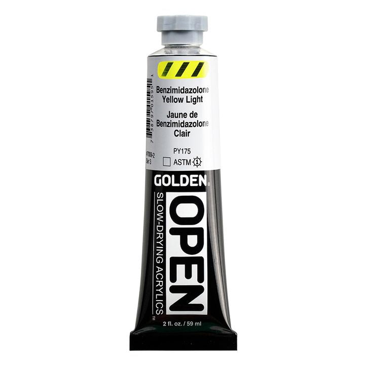 Farba akrylowa GOLDEN OPEN Slow-Drying 59 ml – 7009 Benzimidazolón Żółta Jasna