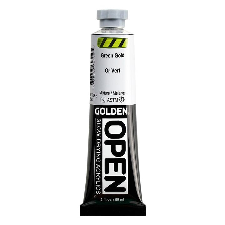 Farba akrylowa GOLDEN OPEN Slow-Drying 59 ml – 7170 Zielona Złota