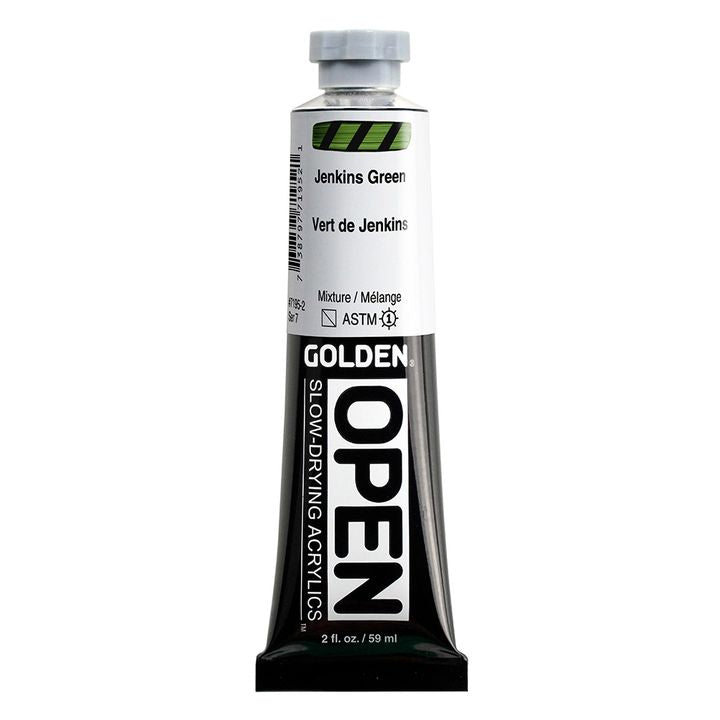 Farba akrylowa GOLDEN OPEN Slow-Drying 59 ml – 7195 Jenkinsova Zielona