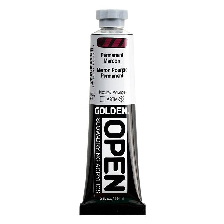 Farba akrylowa GOLDEN OPEN Slow-Drying 59 ml – 7252 bordo permanentne