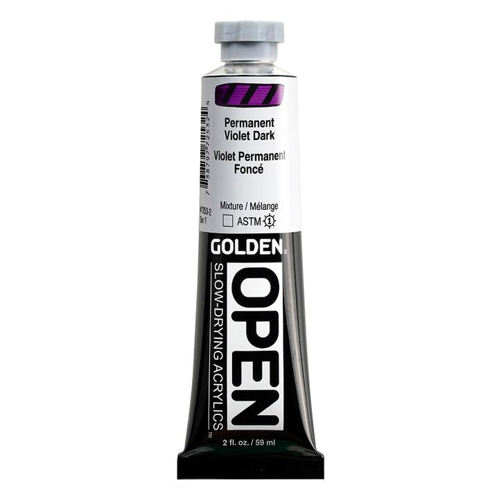 Farba akrylowa GOLDEN OPEN Slow-Drying 59 ml – 7253 fiolet permanentny ciemny