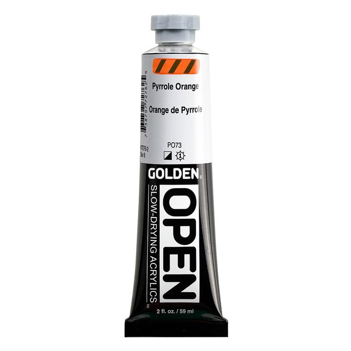 Farba akrylowa GOLDEN OPEN Slow-Drying 59 ml – 7276 Pyrrolowa Pomarańczowa